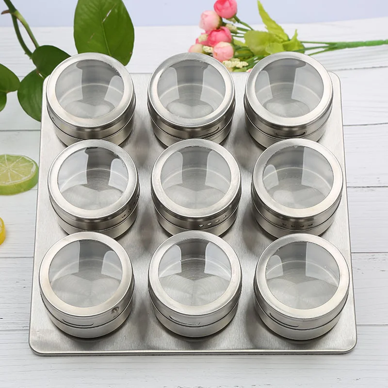 Stainless Steel Magnetic Seasoning Pot Cruet Condiments Spice Rack Pots Set For Spice Pepper Shakers Kitchen Tools
Stainless Steel Magnetic Seasoning Pot Cruet Condiments Spice Rack Pots Set For Spice Pepper Shakers Kitchen Tools