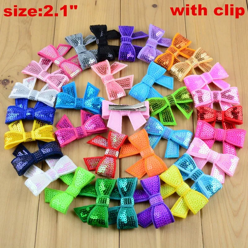 100pcs/lot 2.1" Girls Sequined Bows Appliques Hair Clips Kids Boutique Sequin Hair Bows Hairpins Accessories Free Shipping FC46
100pcs/lot 2.1" Girls Sequined Bows Appliques Hair Clips Kids Boutique Sequin Hair Bows Hairpins Accessories Free Shipping FC46