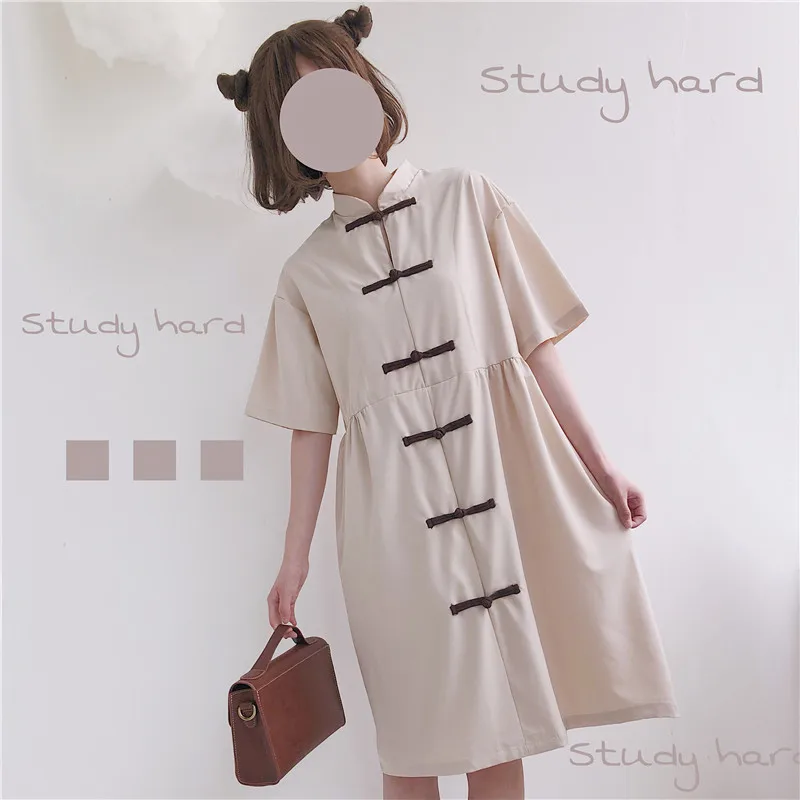 Loose Cute Short Sleeve Dress Shirt Boho Cute Women's Dresses Ins Girl Kawaii Ulzzang Female Vintage Harajuku Clothes For Women
Loose Cute Short Sleeve Dress Shirt Boho Cute Women's Dresses Ins Girl Kawaii Ulzzang Female Vintage Harajuku Clothes For Women