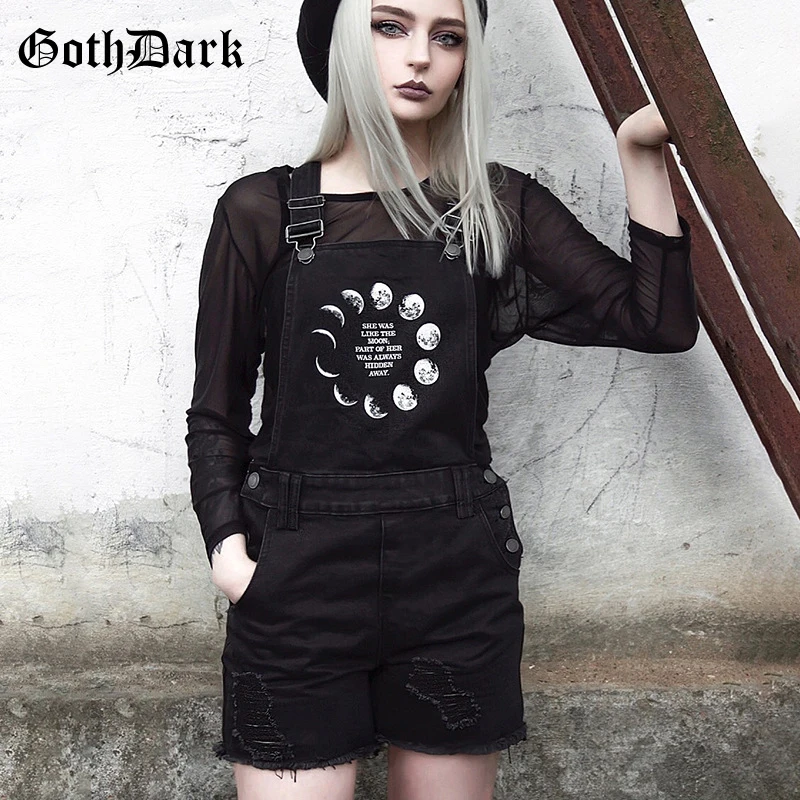 Goth Dark Gothic Grunge Black Female shorts Vintage Hole Rivet Pockets Harajuku High Waist Overalls Autumn 2019 Print Fashion
Goth Dark Gothic Grunge Black Female shorts Vintage Hole Rivet Pockets Harajuku High Waist Overalls Autumn 2019 Print Fashion
