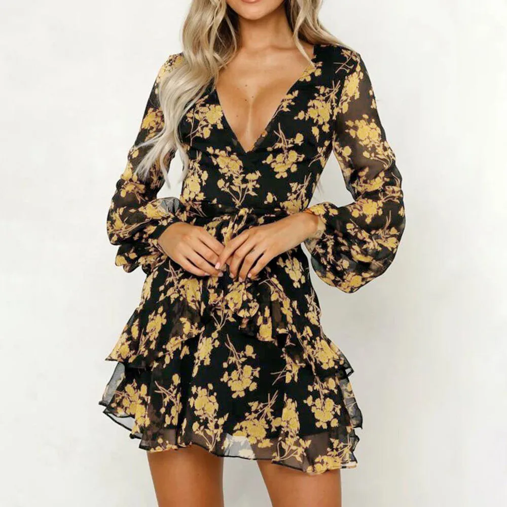 SAGACE Dress Womens Floral Leaf Printed Lantern Sleeve Empire Dress Ladies Summer Beach Casual Mini Dress women Sexy Summer new
SAGACE Dress Womens Floral Leaf Printed Lantern Sleeve Empire Dress Ladies Summer Beach Casual Mini Dress women Sexy Summer new
