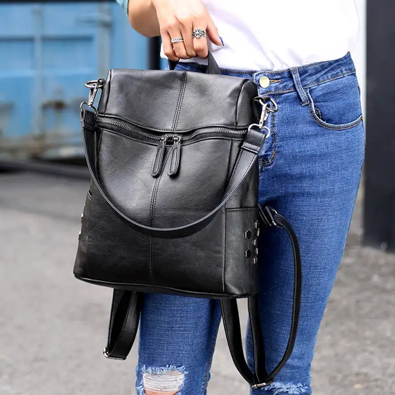 2019 Simple Style Backpack Women Leather Backpacks For Teenage Girls SchoolBags Fashion Vintage Solid Casual Travel shoulder Bag
2019 Simple Style Backpack Women Leather Backpacks For Teenage Girls SchoolBags Fashion Vintage Solid Casual Travel shoulder Bag