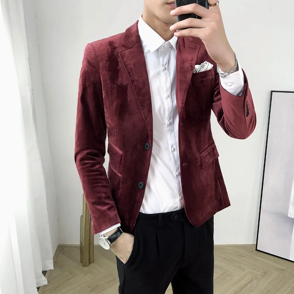 Autumn and winter tide brand gold velvet suit men's self-cultivation youth velvet small suit men's casual corduroy net red jacke
Autumn and winter tide brand gold velvet suit men's self-cultivation youth velvet small suit men's casual corduroy net red jacke