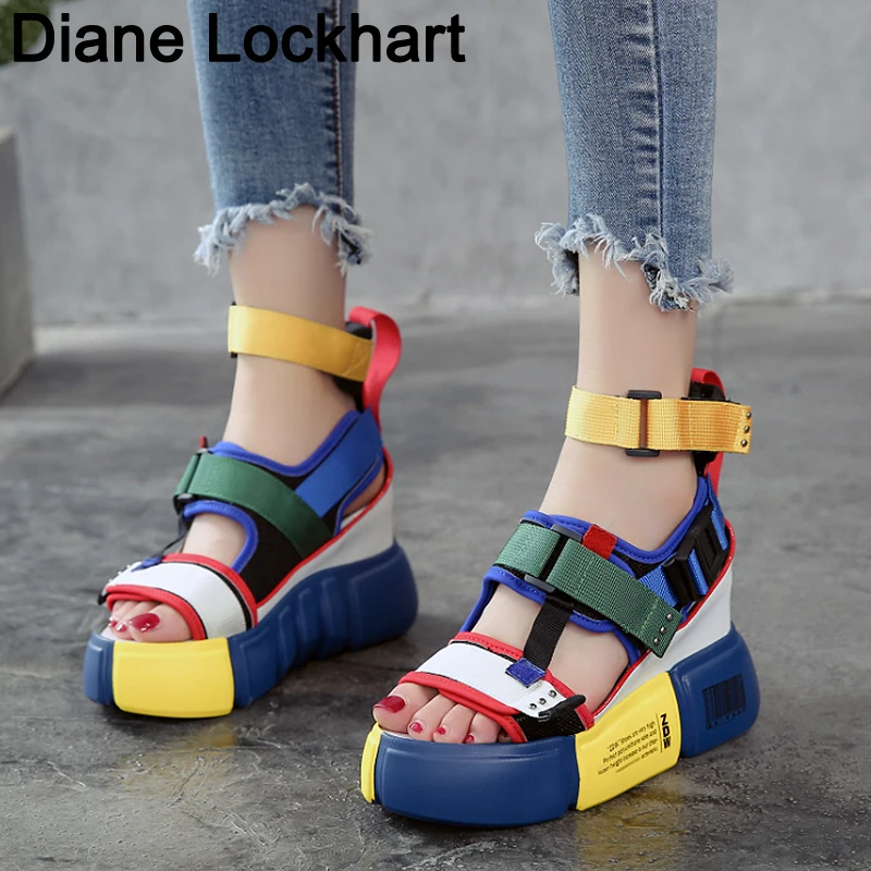 Blue Platform Sandals Women sandalias mujer 2019 Ladies Casual Shoes Wedge Chunky Heel Sandals Summer Shoes High Top Ankle Shoes 
Blue Platform Sandals Women sandalias mujer 2019 Ladies Casual Shoes Wedge Chunky Heel Sandals Summer Shoes High Top Ankle Shoes