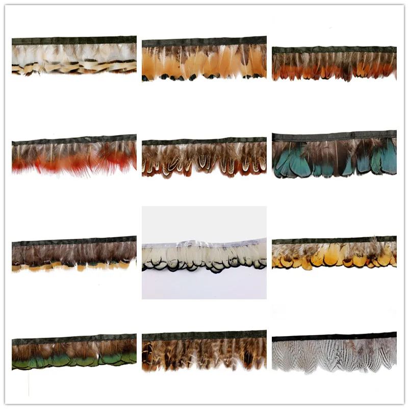 Natural Pheasant Feathers Trims Fringe Ribbon Trim With Satin Ribbon Sewing Crafts Costumes Decorative Plumes 16colors
Natural Pheasant Feathers Trims Fringe Ribbon Trim With Satin Ribbon Sewing Crafts Costumes Decorative Plumes 16colors