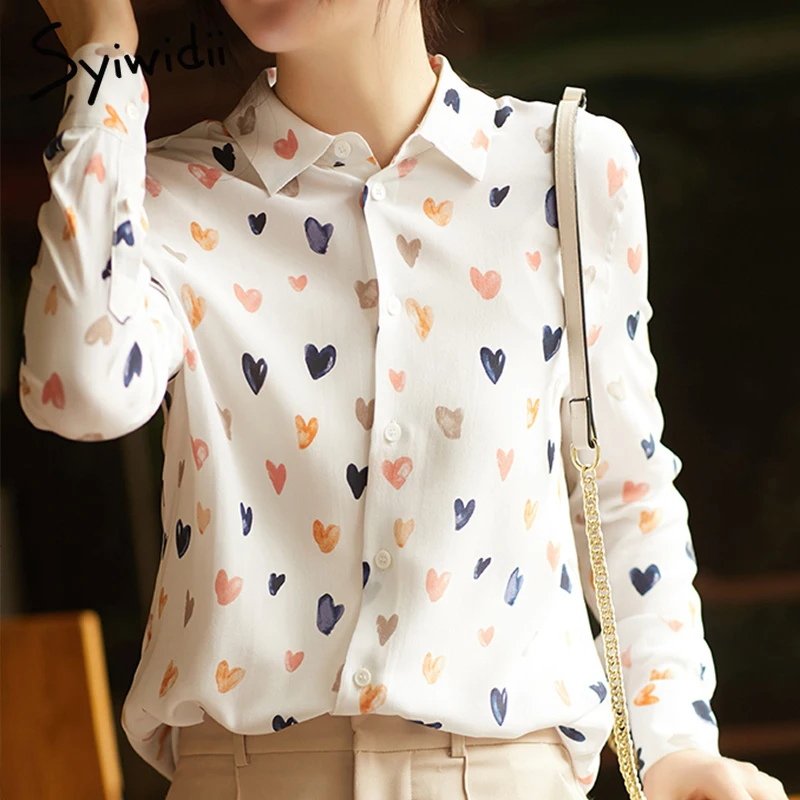 Blouses Female Elegant Heart Print Long Sleeve Chiffon White Blouse Korean 2019 Fashion Casual Turn Down Collar Shirts Dropship
Blouses Female Elegant Heart Print Long Sleeve Chiffon White Blouse Korean 2019 Fashion Casual Turn Down Collar Shirts Dropship