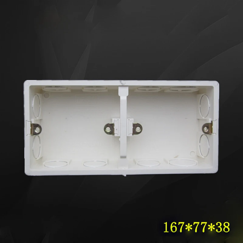 2pcs Wall Mount Switch Dark Box Activity Double Secret Stash Base 2-Gang 86 Type Switch Socket Bottom Box 167*77*38mm
2pcs Wall Mount Switch Dark Box Activity Double Secret Stash Base 2-Gang 86 Type Switch Socket Bottom Box 167*77*38mm
