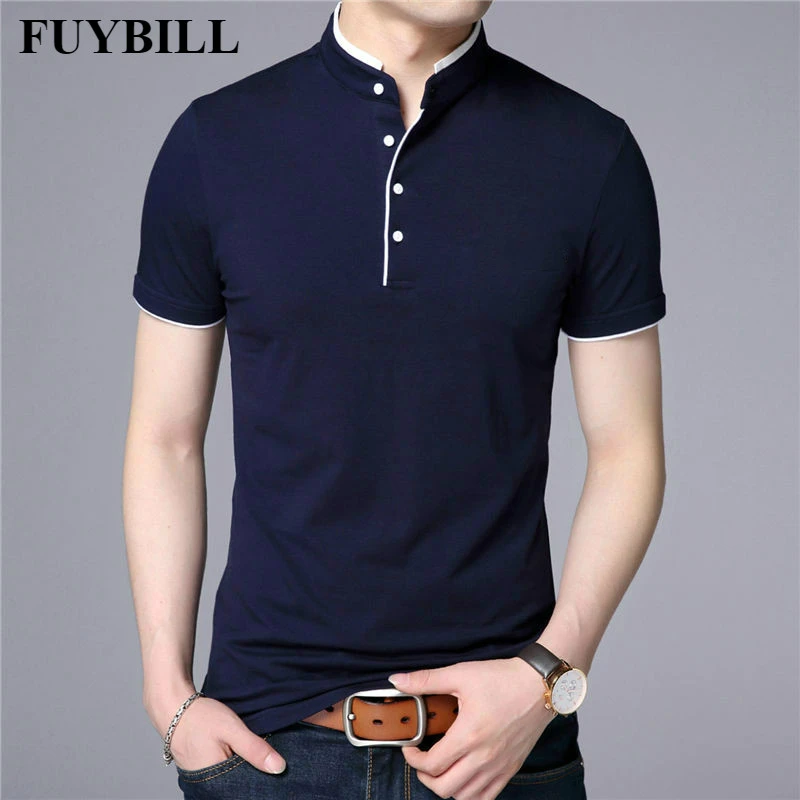 FuyBill 2019 Spring Summer New Style Mandarin Collar Short Sleeve Tee Shirt Men Top Men Brand Clothing Slim Fit Cotton T-Shirts
FuyBill 2019 Spring Summer New Style Mandarin Collar Short Sleeve Tee Shirt Men Top Men Brand Clothing Slim Fit Cotton T-Shirts