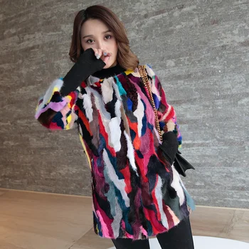 Colorful Natural Mink Fur Coats Outerwear Women O neck 3/4 Sleeve Medium Length Real Fur Jackets Warm Winter Fur Jacket
Colorful Natural Mink Fur Coats Outerwear Women O neck 3/4 Sleeve Medium Length Real Fur Jackets Warm Winter Fur Jacket