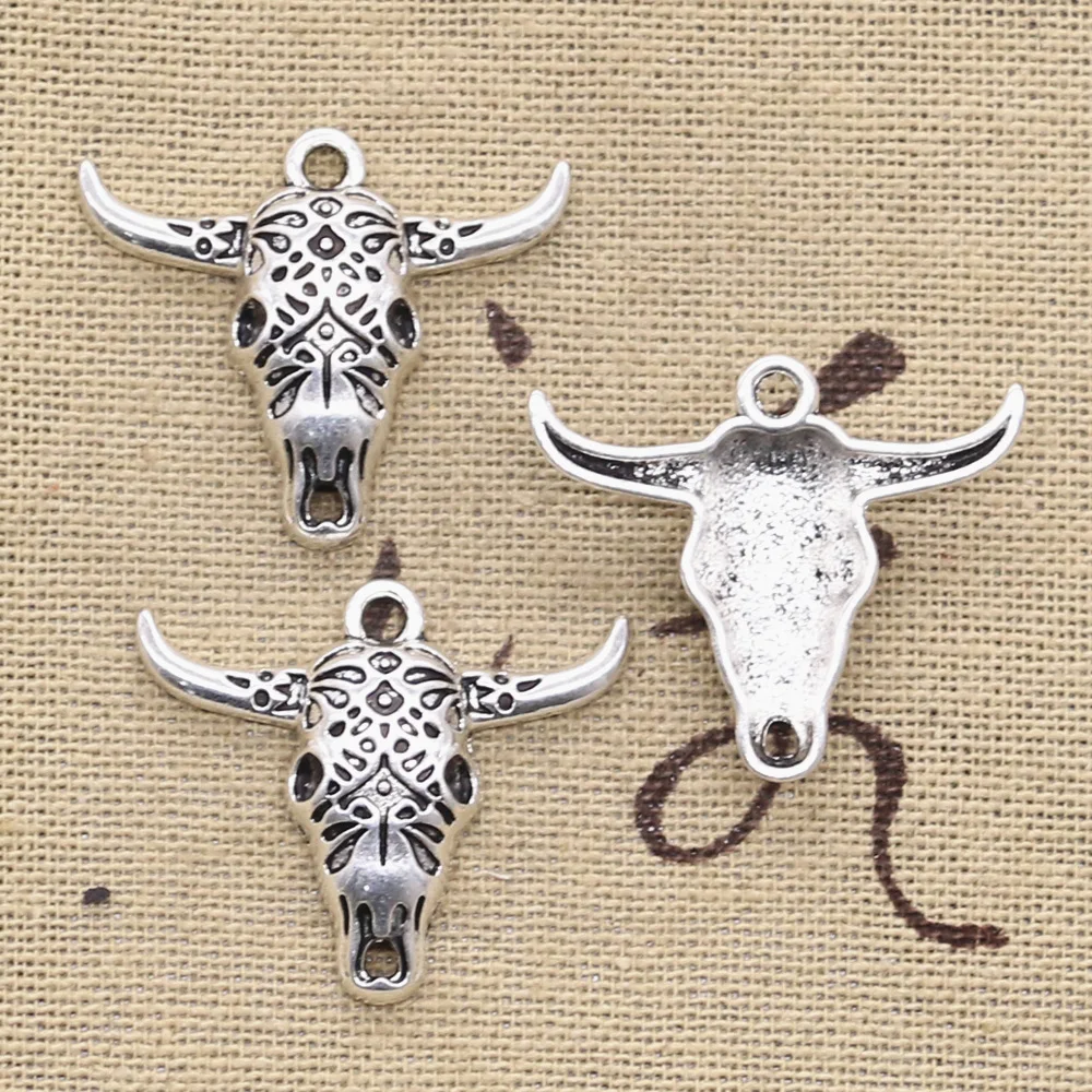 10pcs Charms skull bull ox head 25x29mm Antique Silver Plated Pendants Making DIY Handmade Tibetan Silver Jewelry
10pcs Charms skull bull ox head 25x29mm Antique Silver Plated Pendants Making DIY Handmade Tibetan Silver Jewelry
