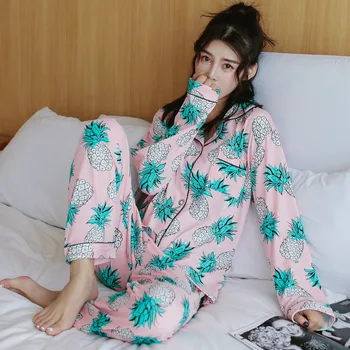 2018 Women Spring Thin Ladies Silk Pajamas Satin Sleepwear Women's Sleep Lounge Pajama Sets Print Pijamas Mujer
2018 Women Spring Thin Ladies Silk Pajamas Satin Sleepwear Women's Sleep Lounge Pajama Sets Print Pijamas Mujer