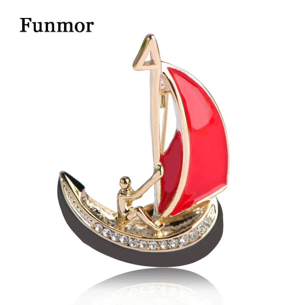 Funmor Red Enamel Ship Brooches Shirt Collar Clip Sailing Club Badge Hijab Pins Decoration Men Figure Boat Sail Shape Brooch
Funmor Red Enamel Ship Brooches Shirt Collar Clip Sailing Club Badge Hijab Pins Decoration Men Figure Boat Sail Shape Brooch