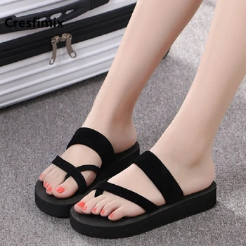 Cresfimix women casual 3cm heel eva soft flip flops lady cute black beach flip flops female plus size comfortable flip flop a340
Cresfimix women casual 3cm heel eva soft flip flops lady cute black beach flip flops female plus size comfortable flip flop a340