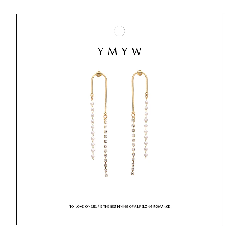 YMYW Fashion Elegant Long Tassel Drop Earrings Copper Rhinestone Imitation Pearls Earrings for Women Wedding Party Brincos 2019
YMYW Fashion Elegant Long Tassel Drop Earrings Copper Rhinestone Imitation Pearls Earrings for Women Wedding Party Brincos 2019