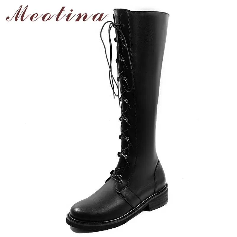 Meotina Winter Knee High Boots Women Natural Genuine Leather Square Heels Long Boots Zipper Round Toe Tall Shoes Lady Size 4-10
Meotina Winter Knee High Boots Women Natural Genuine Leather Square Heels Long Boots Zipper Round Toe Tall Shoes Lady Size 4-10