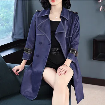 2018 New Arrival Women Trench Faux Suede England Style Solid Turn-down Collar Double Breasted Mid-long Silm Coat For Women, A176
2018 New Arrival Women Trench Faux Suede England Style Solid Turn-down Collar Double Breasted Mid-long Silm Coat For Women, A176