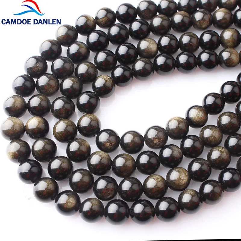 CAMDOE DANLEN Natural Stone Gold Obsidian Round Strand Beads 4 6 8 10 12MM Fit Diy Brads For Charms Bracelet Necklace Making
CAMDOE DANLEN Natural Stone Gold Obsidian Round Strand Beads 4 6 8 10 12MM Fit Diy Brads For Charms Bracelet Necklace Making