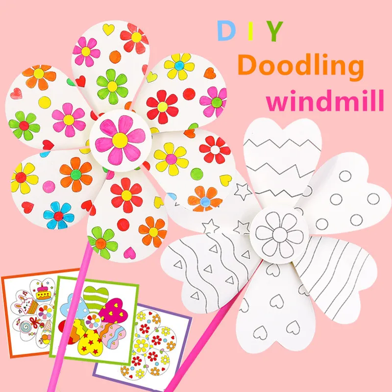 Pinwheel Windmill DIY Painting Graffiti Colored toys Handmade puzzle toys Kindergarten Handmade Art Material Package 3PCS
Pinwheel Windmill DIY Painting Graffiti Colored toys Handmade puzzle toys Kindergarten Handmade Art Material Package 3PCS