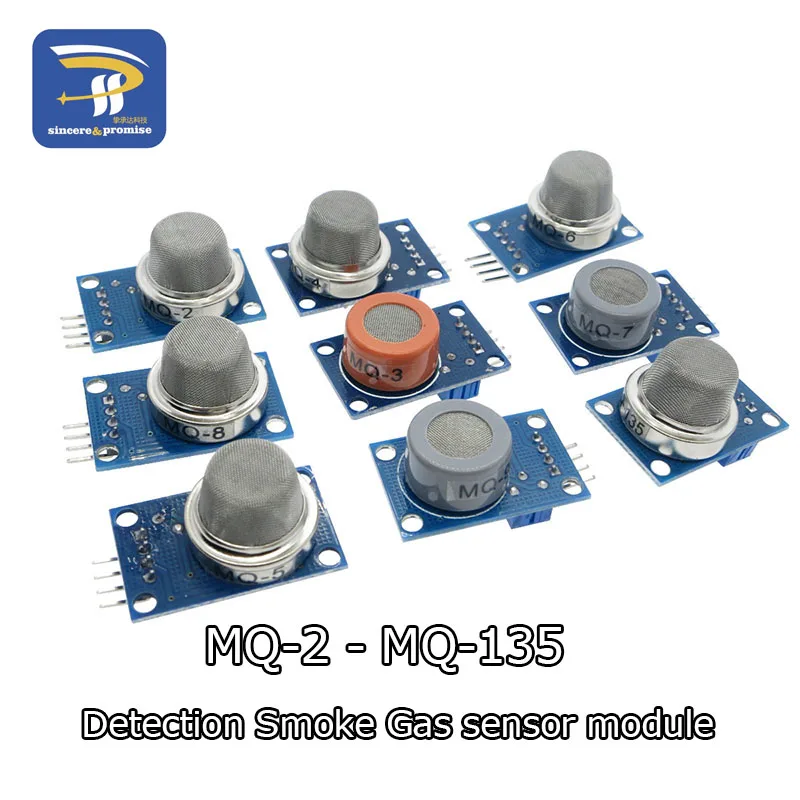 MQ-2 MQ-3 MQ-4 MQ-5 MQ-6 MQ-7 MQ-8 MQ-9 MQ-135 Detection Smoke methane liquefied Gas Sensor Module for Arduino Starter DIY Kit
MQ-2 MQ-3 MQ-4 MQ-5 MQ-6 MQ-7 MQ-8 MQ-9 MQ-135 Detection Smoke methane liquefied Gas Sensor Module for Arduino Starter DIY Kit