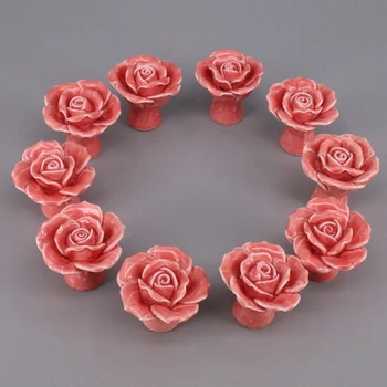 10PCS Beautiful Kitchen Cupboard Door Knob Drawer Dresser Handles Pulls Rose Flower Design Ceramic Knob Handle Pink Rosa
10PCS Beautiful Kitchen Cupboard Door Knob Drawer Dresser Handles Pulls Rose Flower Design Ceramic Knob Handle Pink Rosa