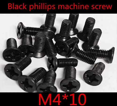 1000pcs/lot DIN7985 M4*10 Steel With Black Cross Recessed Phillips Flat Head Countersunk Machine Screw
1000pcs/lot DIN7985 M4*10 Steel With Black Cross Recessed Phillips Flat Head Countersunk Machine Screw