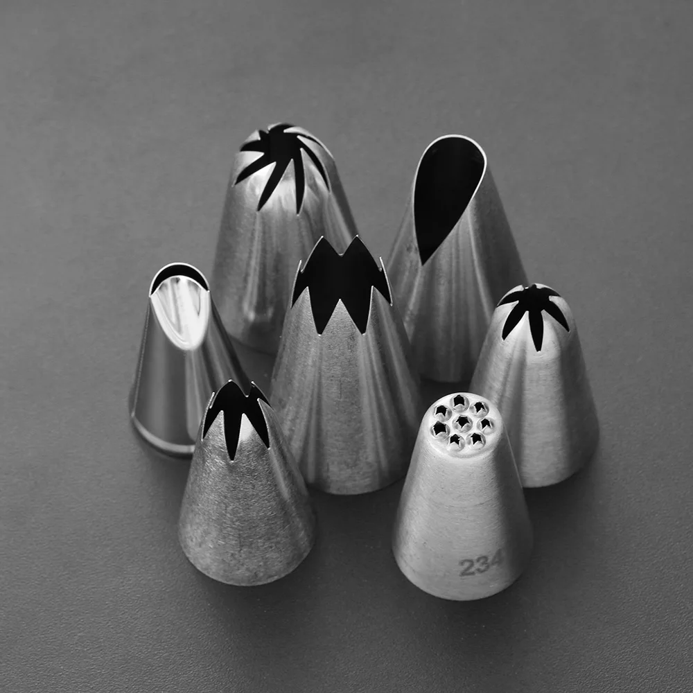 1pc Bakeware Stainless Steel Piping Icing Nozzle for Cream Cake Decorating Tip Pastry Rose Petal Cake Baking Decoration Tools
1pc Bakeware Stainless Steel Piping Icing Nozzle for Cream Cake Decorating Tip Pastry Rose Petal Cake Baking Decoration Tools