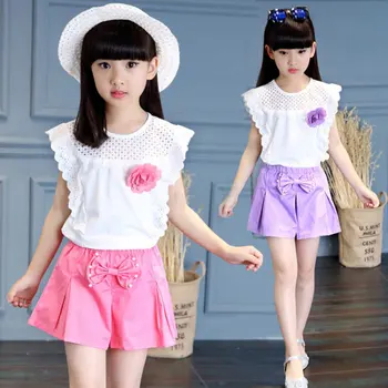 2019 New Fashion Baby Girls Clothes 3T 4 5 6 7 8 9 10 11 12 Years Girl Sleeveless t-shirt Pants Solid Color Girl Clothing Set
2019 New Fashion Baby Girls Clothes 3T 4 5 6 7 8 9 10 11 12 Years Girl Sleeveless t-shirt Pants Solid Color Girl Clothing Set