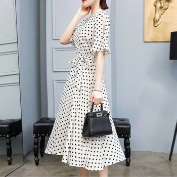 2019 Women summer dress Fashion Casual Short Sleeve Dress Dot Printing A-Line Dress Beach V-Neck Ladies Dress
2019 Women summer dress Fashion Casual Short Sleeve Dress Dot Printing A-Line Dress Beach V-Neck Ladies Dress