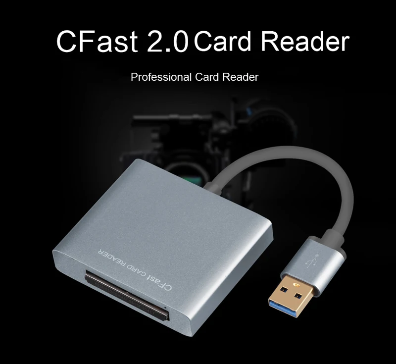 CFAST 2.0 USB 3.0 Card Reader, High Speed Aluminum Alloy Flash Memory Card Reader for Sony for Nokia, for Lexar USB Mark Card
CFAST 2.0 USB 3.0 Card Reader, High Speed Aluminum Alloy Flash Memory Card Reader for Sony for Nokia, for Lexar USB Mark Card