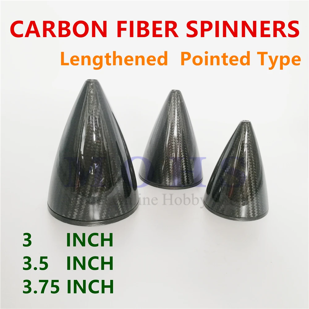 Lengthened type full carbon fiber 3 3.5 3.75 inch pointed shape spinners RC gasoline electric airplane aircraft SBACH spinners
Lengthened type full carbon fiber 3 3.5 3.75 inch pointed shape spinners RC gasoline electric airplane aircraft SBACH spinners