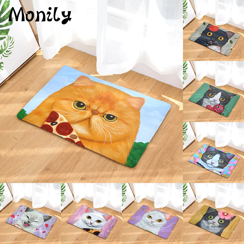 Monily Anti-Slip Waterproof Door Mat Wear Flowers Cat Eat Foods Carpets Bedroom Rugs Decorative Stair Mats Home Decor Crafts
Monily Anti-Slip Waterproof Door Mat Wear Flowers Cat Eat Foods Carpets Bedroom Rugs Decorative Stair Mats Home Decor Crafts