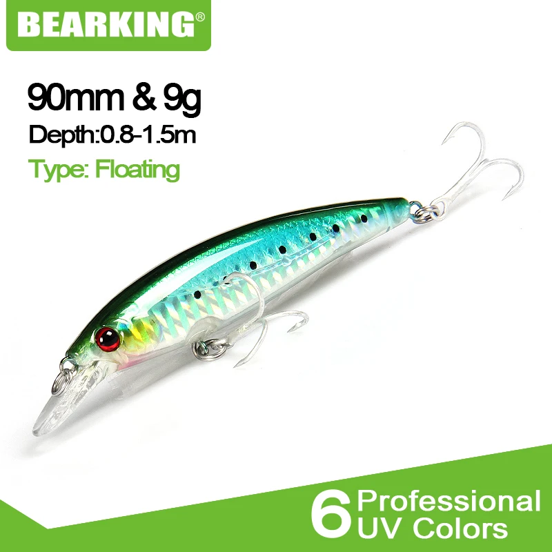 Bearking brand M03B 2017 Fishing Lure 1PC Minnow 90mm 9g Depth Wobbling Minnow Lure Plastic Hard Bait Fishing Wobblers
Bearking brand M03B 2017 Fishing Lure 1PC Minnow 90mm 9g Depth Wobbling Minnow Lure Plastic Hard Bait Fishing Wobblers