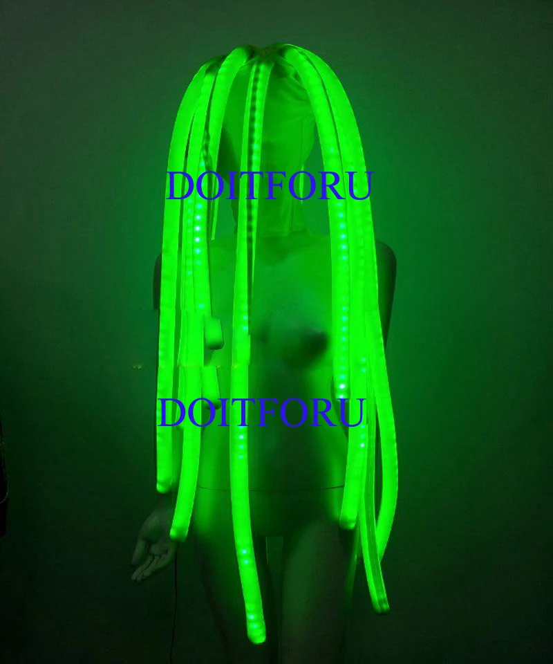 DHL Free glow LED Light Up Hair Luminous Cosplay Wigs Halloween Christmas Headwear Party For Dancing Bar DJ Club
DHL Free glow LED Light Up Hair Luminous Cosplay Wigs Halloween Christmas Headwear Party For Dancing Bar DJ Club