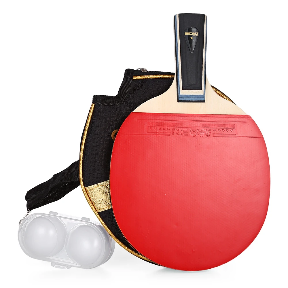 One Star Outdoor Table Tennis Rubber Ping Pong Racket with Two Ball Cottonwood Table Tennis Rackets with Racket Case
One Star Outdoor Table Tennis Rubber Ping Pong Racket with Two Ball Cottonwood Table Tennis Rackets with Racket Case