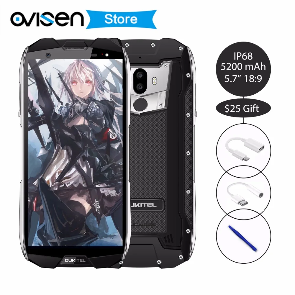 Original Oukitel WP5000 IP68 Waterproof Rugged Smart Phone 5.7" 18:9 Full Screen Octa Core 6GB 64GB 16MP Dual Cameras Cellphone
Original Oukitel WP5000 IP68 Waterproof Rugged Smart Phone 5.7" 18:9 Full Screen Octa Core 6GB 64GB 16MP Dual Cameras Cellphone