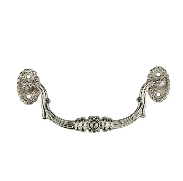 Серебристо-белая ручка для мебели классическая дверная из сплава ящика шкафа |