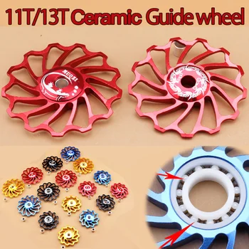 MUQZI MTB Road Bike Cycling Ceramics Jockey Wheel Rear Derailleur Pulley 11T 13T 7005 Aluminum Alloy Guide Pulley Bearing
MUQZI MTB Road Bike Cycling Ceramics Jockey Wheel Rear Derailleur Pulley 11T 13T 7005 Aluminum Alloy Guide Pulley Bearing
