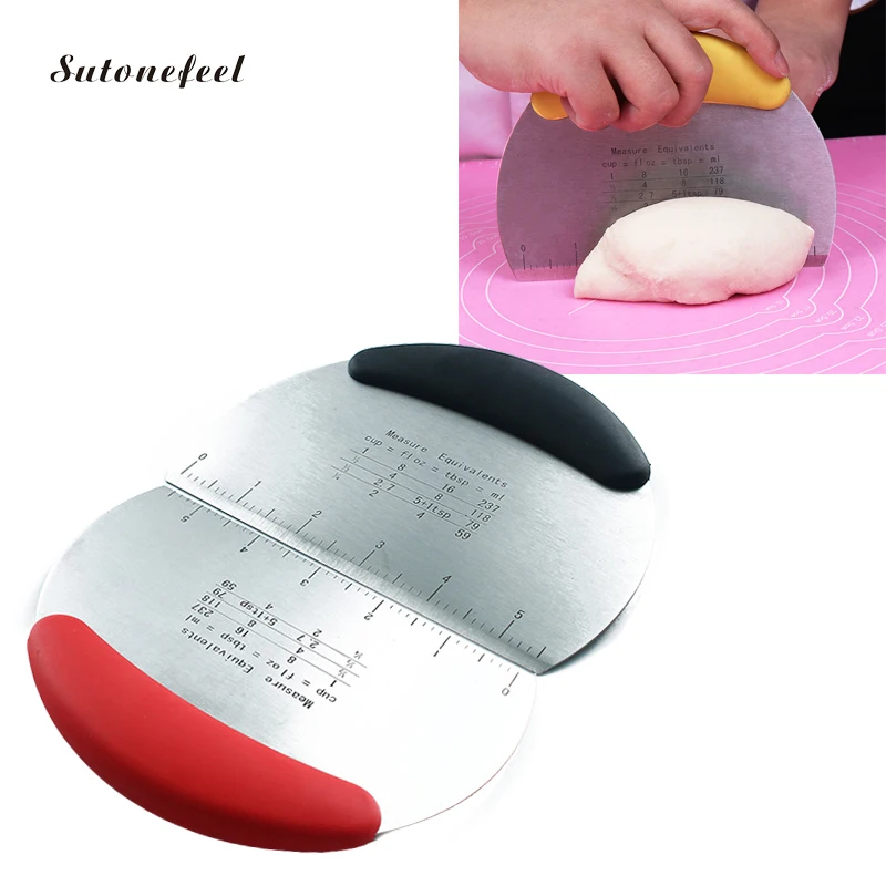 Food Grade Stainless Steel Pastry Cutter with Scale Dough Scraper Bread Pizza Slicer Kitchen Baking Accessories
Food Grade Stainless Steel Pastry Cutter with Scale Dough Scraper Bread Pizza Slicer Kitchen Baking Accessories
