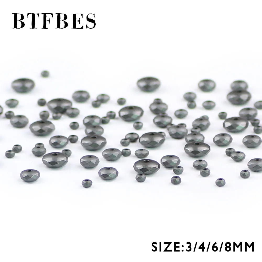 BTFBES Faceted Flat Round Matte Black Hematite Beads Natural Stone 3/4/6/8mm Round Loose Beads For Jewelry Bracelet Making DIY
BTFBES Faceted Flat Round Matte Black Hematite Beads Natural Stone 3/4/6/8mm Round Loose Beads For Jewelry Bracelet Making DIY