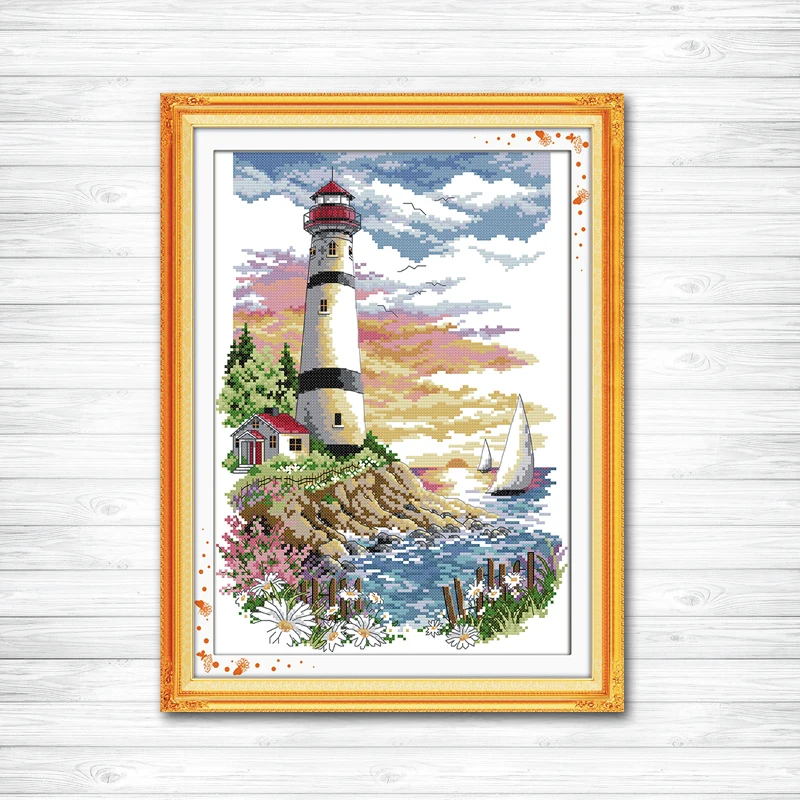 Lighthouse seaside scenery Painting 11CT Counted printed on canvas DMC 14CT Cross Stitch kits Embroidery Home Decor Needlework
Lighthouse seaside scenery Painting 11CT Counted printed on canvas DMC 14CT Cross Stitch kits Embroidery Home Decor Needlework