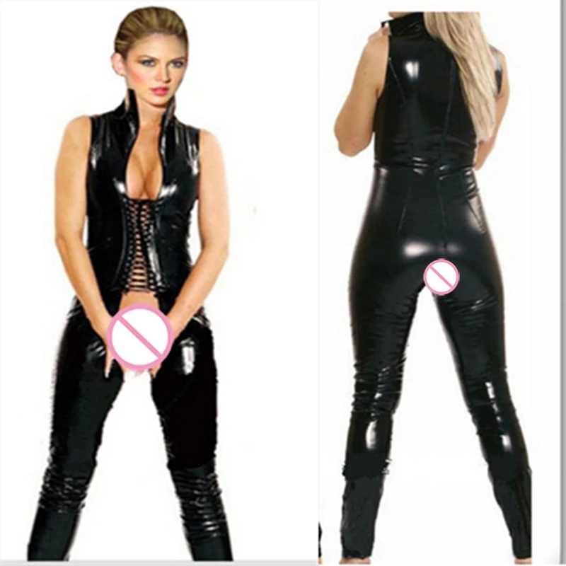 M L XL XXL 4 Size Womens Hot Sexy Open Crotch Full Bodystocking Night Club PVC Leather Catsuit + G-string Set Erotic Lingerie
M L XL XXL 4 Size Womens Hot Sexy Open Crotch Full Bodystocking Night Club PVC Leather Catsuit + G-string Set Erotic Lingerie