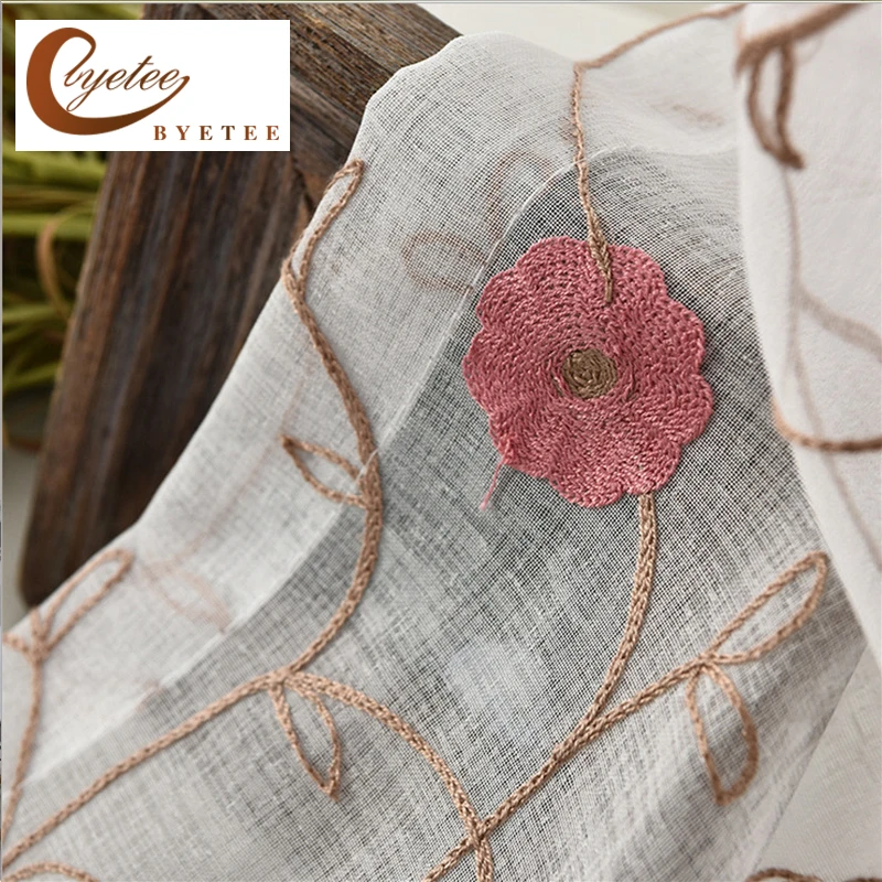 {byetee} Modern Embroidered Living Room Window Curtain Luxury Bland Door Tulle/Gauze/Voile Fashion New Design Curtains Kitchen
{byetee} Modern Embroidered Living Room Window Curtain Luxury Bland Door Tulle/Gauze/Voile Fashion New Design Curtains Kitchen