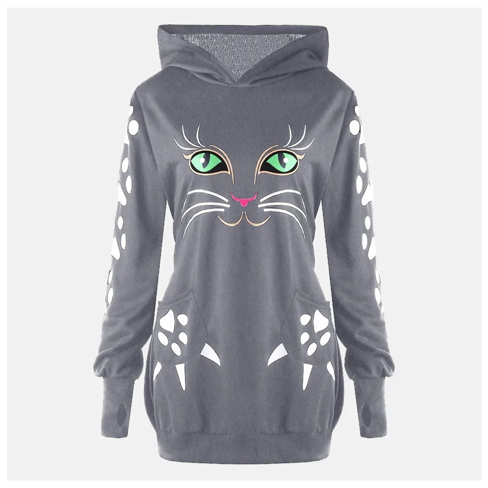Cat Print Hoodie Cat Ear Poleron Mujer 2019 Paw Hoodie Pullover Long Sleeve Sweatshirt Cat Pocket Plus Size Hoodie Women 5xl
Cat Print Hoodie Cat Ear Poleron Mujer 2019 Paw Hoodie Pullover Long Sleeve Sweatshirt Cat Pocket Plus Size Hoodie Women 5xl