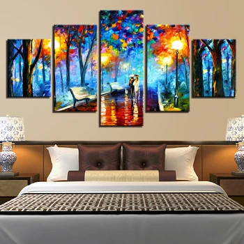 Canvas Prints Poster Home Decor Wall Art 5 Pieces Walking In The Rain Nightscape Pictures Modular Abstract Color Trees Paintings
Canvas Prints Poster Home Decor Wall Art 5 Pieces Walking In The Rain Nightscape Pictures Modular Abstract Color Trees Paintings