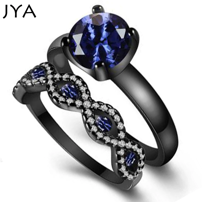 JYA Fashion Rings for Women Gun Black Cubic Zircon Rings Set Luxury Golden Blue Crystal Trendy Wave Ring Wedding Engagement
JYA Fashion Rings for Women Gun Black Cubic Zircon Rings Set Luxury Golden Blue Crystal Trendy Wave Ring Wedding Engagement