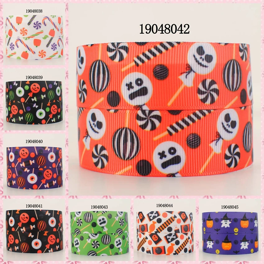 

10yards -different sizes -cute candy Halloween ribbon printed Grosgrain ribbon 19048038