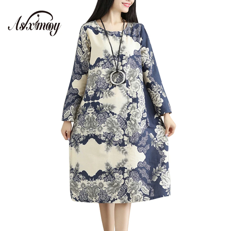 Autumn Winter Cotton Linen Thick Warm Dress Vestidos Women Velvet Vintage Floral Casual Maxi Long Dress 2018 Party Dresses Robe
Autumn Winter Cotton Linen Thick Warm Dress Vestidos Women Velvet Vintage Floral Casual Maxi Long Dress 2018 Party Dresses Robe
