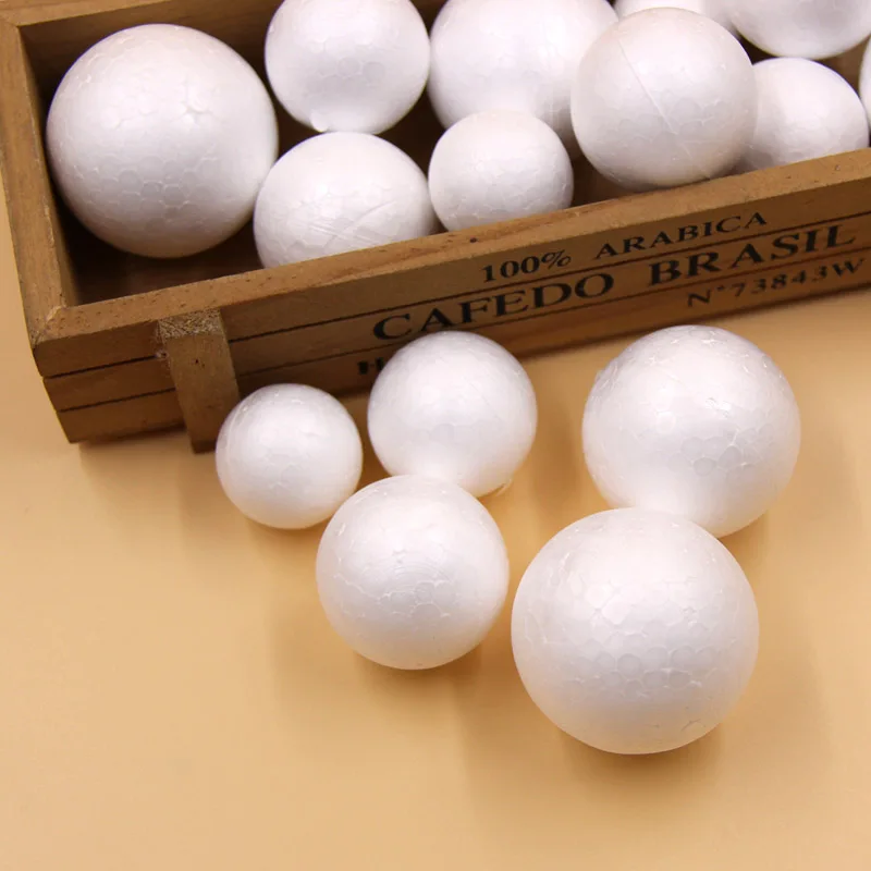 20 шт. 30/35/40/45 мм DIY мяч из пенополистирола для моделирования белой пенопласта детей