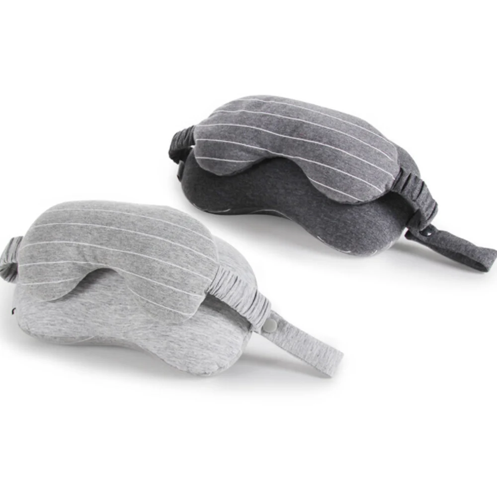 

Valentine's Day Gift Multi-Function U-shape Neck Pillow & Eye Mask Business Travel Portable Comfortable Memory Foam Pillow