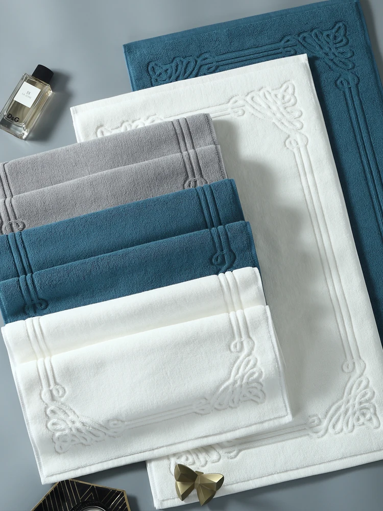 45x75cm white/deep blue/grey 100% cotton bath mat towel pedal floor mat rug bathroom towel foot pad water absorption non slip
45x75cm white/deep blue/grey 100% cotton bath mat towel pedal floor mat rug bathroom towel foot pad water absorption non slip
